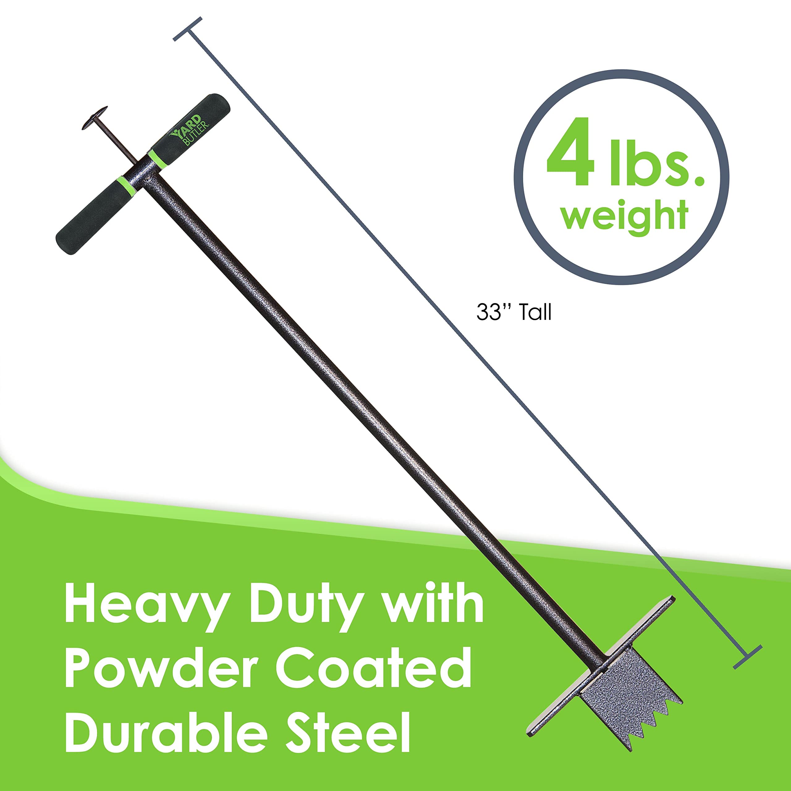 Yard Butler Sod Plugger turf cutter and grass plug tool for zoysia, St