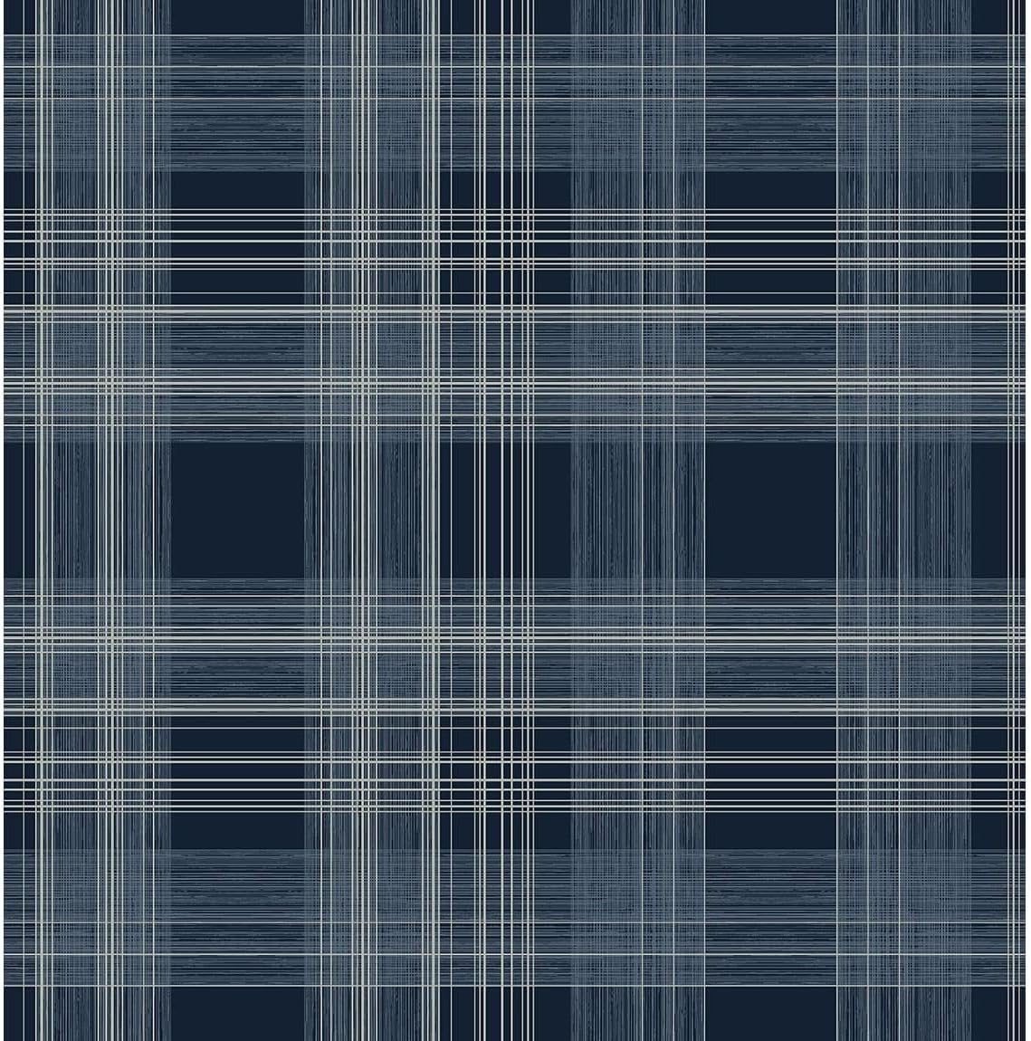 NextWall Stacy Garcia Home Rad Plaid Peel and Stick Wallpaper (Denim Blue)