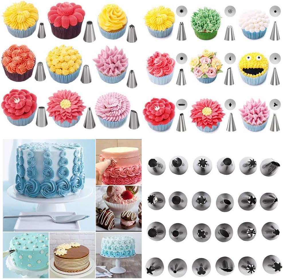 1 set 3 spuitmonden Roestvrij Staal Crème Mondbakgereedschap 25 cm 1 set 3 spuitmonden Roestvrij Staal Crème Mondbakgereedschap 25 cm