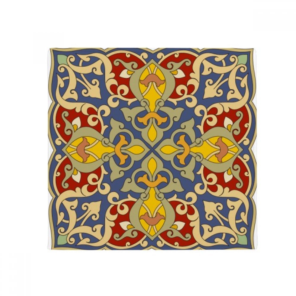 Tapis de sol anti-slip fleur colorée pour animaux et porte d'entrée multicolore 50x50cm