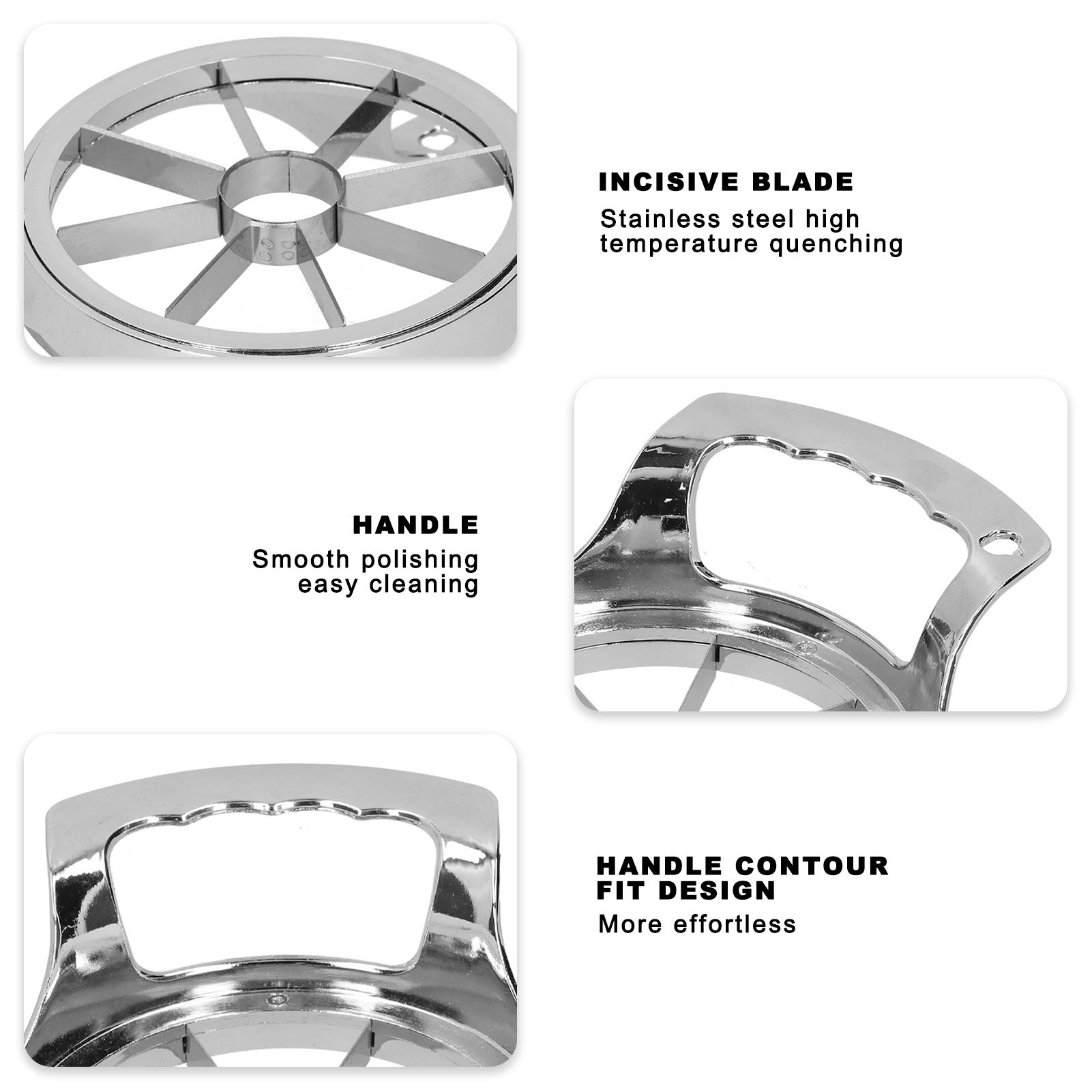 Apple Slicer, Apple Corer 304 Stainless Steel Fruit Cutter Apple Slicer and Corer Apple Cutting Tool Kitchen Gadgets for Kitchen(8 Slices)
