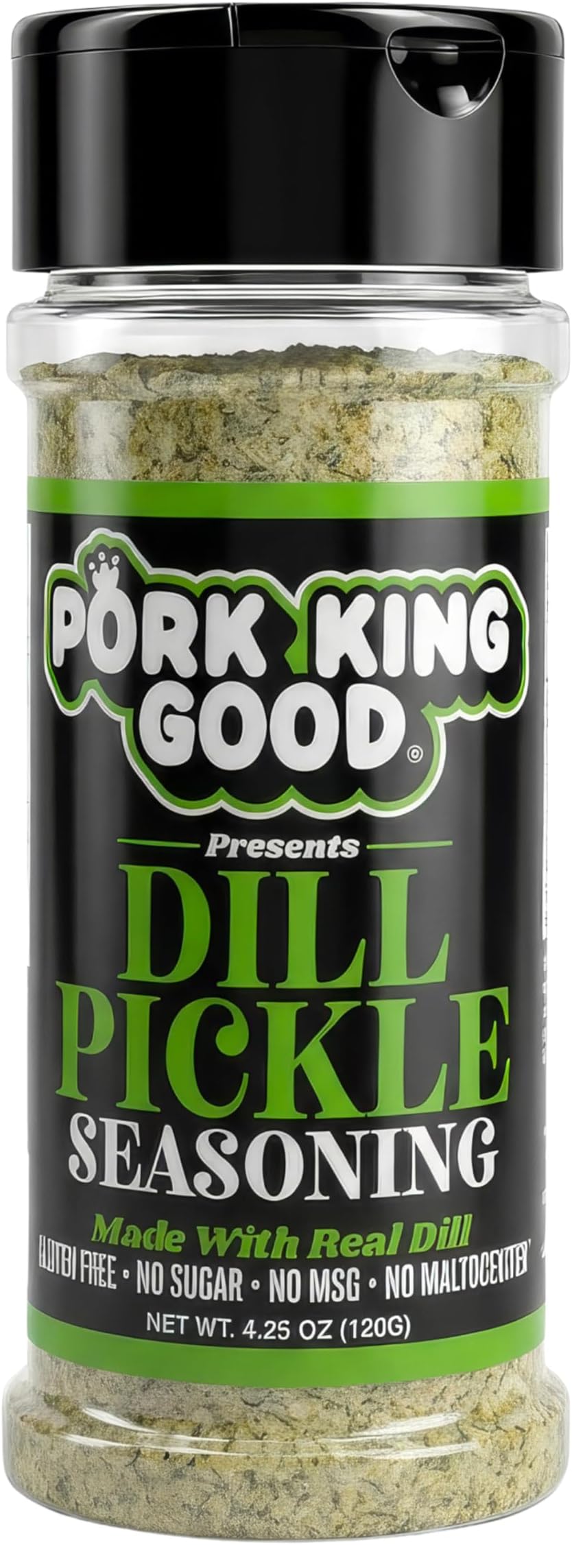 Pork King Good Dill Pickle Seasoning for Cooking and Popcorn Seasoning - Keto Friendly, Paleo, No MSG, Gluten Free (Dill Pickle, Single Shaker)