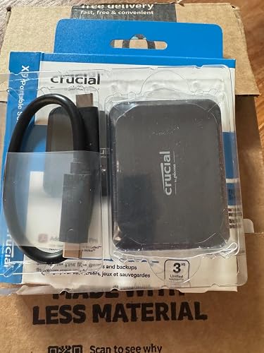 Crucial X9 2TB Portable SSD - Up to 1050MB/s Read - PC and Mac