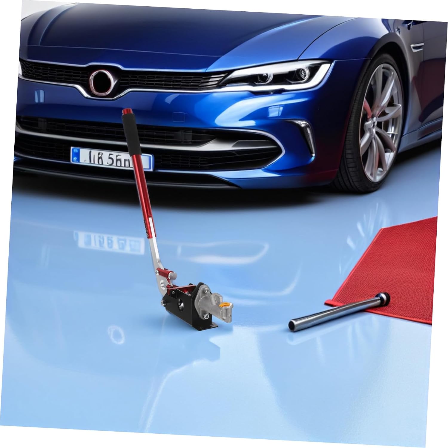 Outanaya Hydraulic Racing Handbrake Lever Red with Master Cylinder for Drift and Track Cars Emergency Park Brake Replacement Part