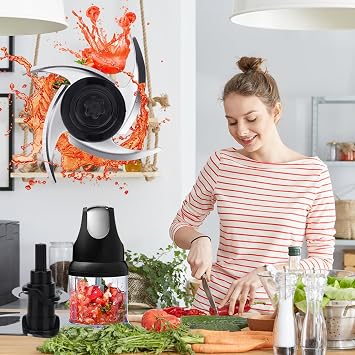 Replacement Blade for Ninja NJ100 NJ110GR NJ100WM, Compatible with Ninja Express Chopper & Food Processor 16-Ounce Bowl 4-Point Blender Attachment