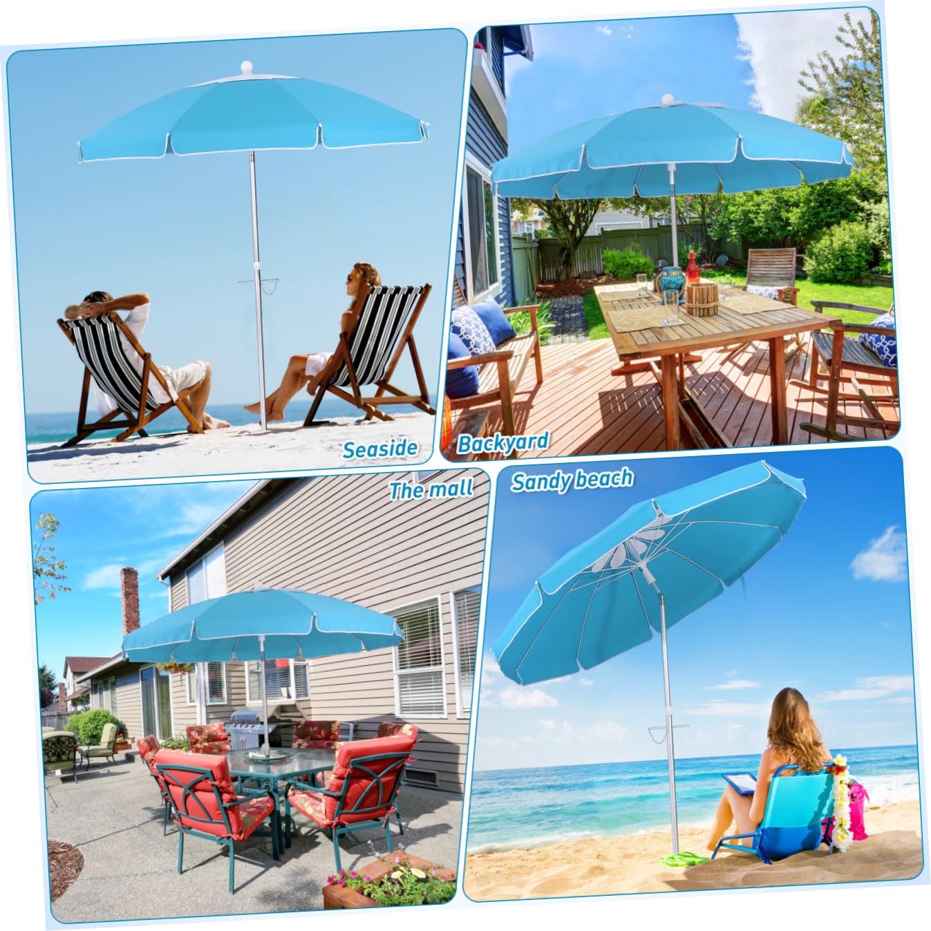 Przenośny Parasol Plażowy 6 5 Stopy Wzór Płatków Osłona Przeciwsłoneczna Wentylacja Ochrona Przed Promieniowaniem Uv Parasol Morski Z Mechanizmem Pochylania Do Podróżowania Po