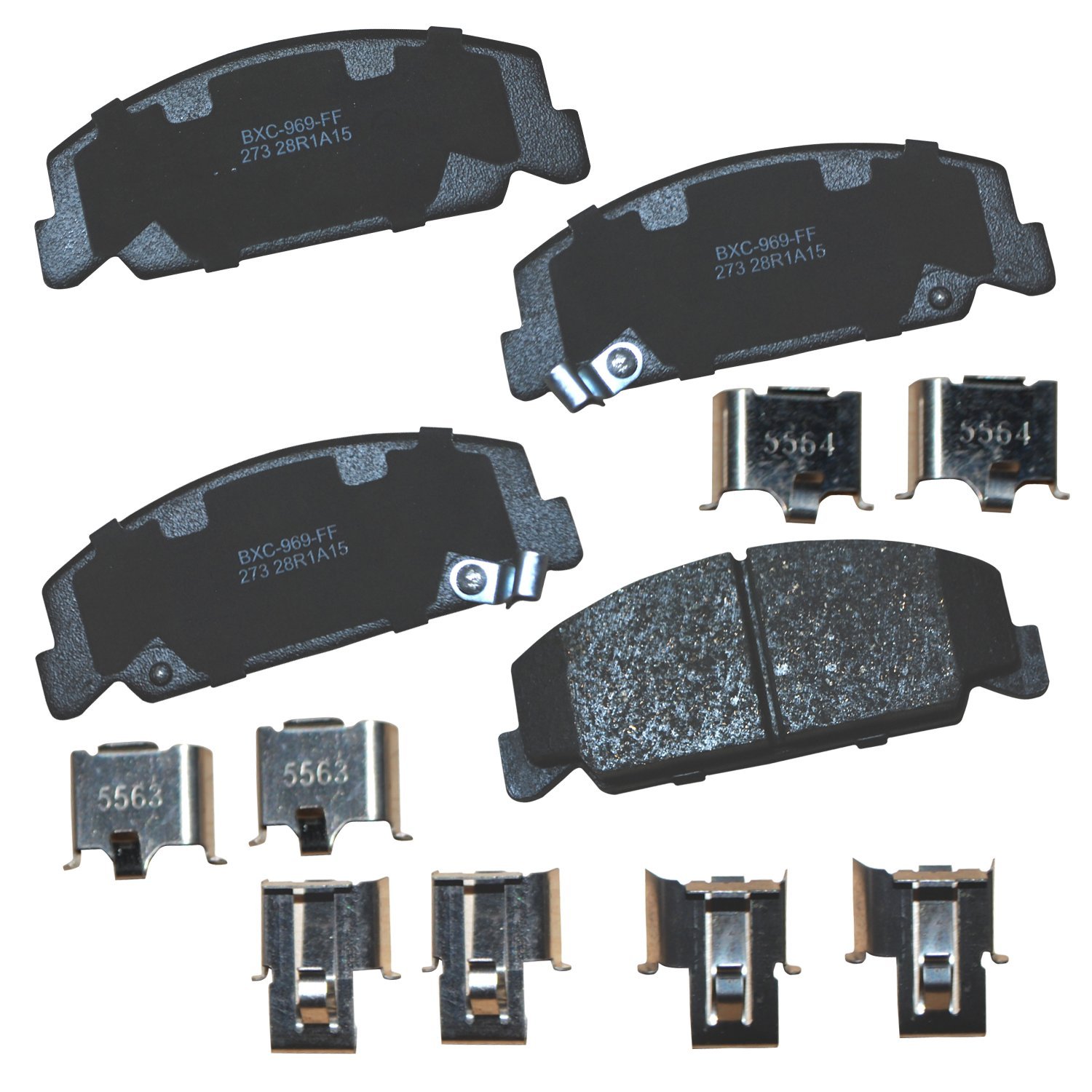 Bendix Premium SBC273 Ceramic Brake Pads for Honda Accord 1985-1984, City 2011-2010, Civic 2000-1988, Civic del Sol 1997-1993, CRX 1991-1988