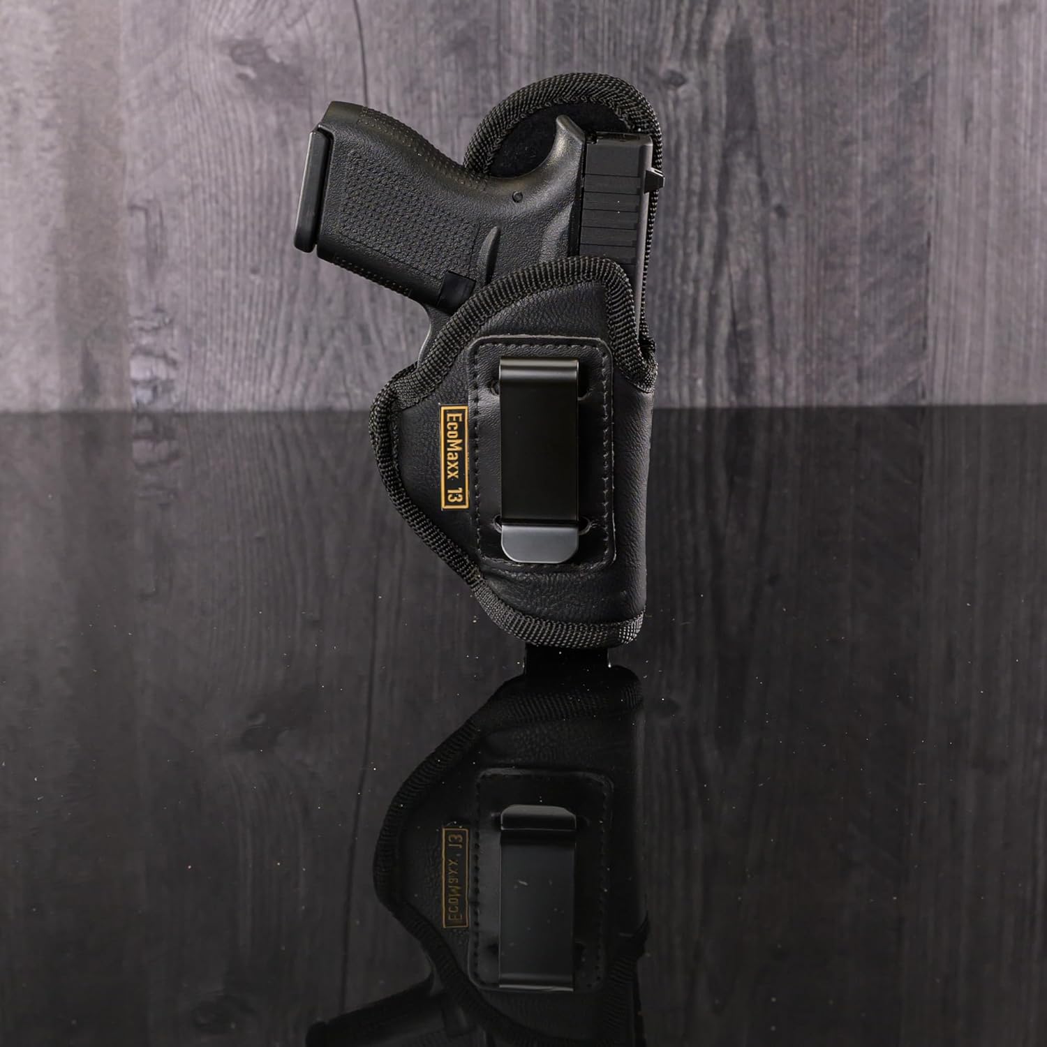 Maxx Carry IWB Gun Holster, Optic Ready, Soft Eco Leatherette, Suede Interior. Fits G 43, 43X, Ruger EC9's, LC9, Walther PPS /M2 PPK, XDS 3.3", 380 Shield EZ, Beretta APX Carry, Taurus PT 709 Slim