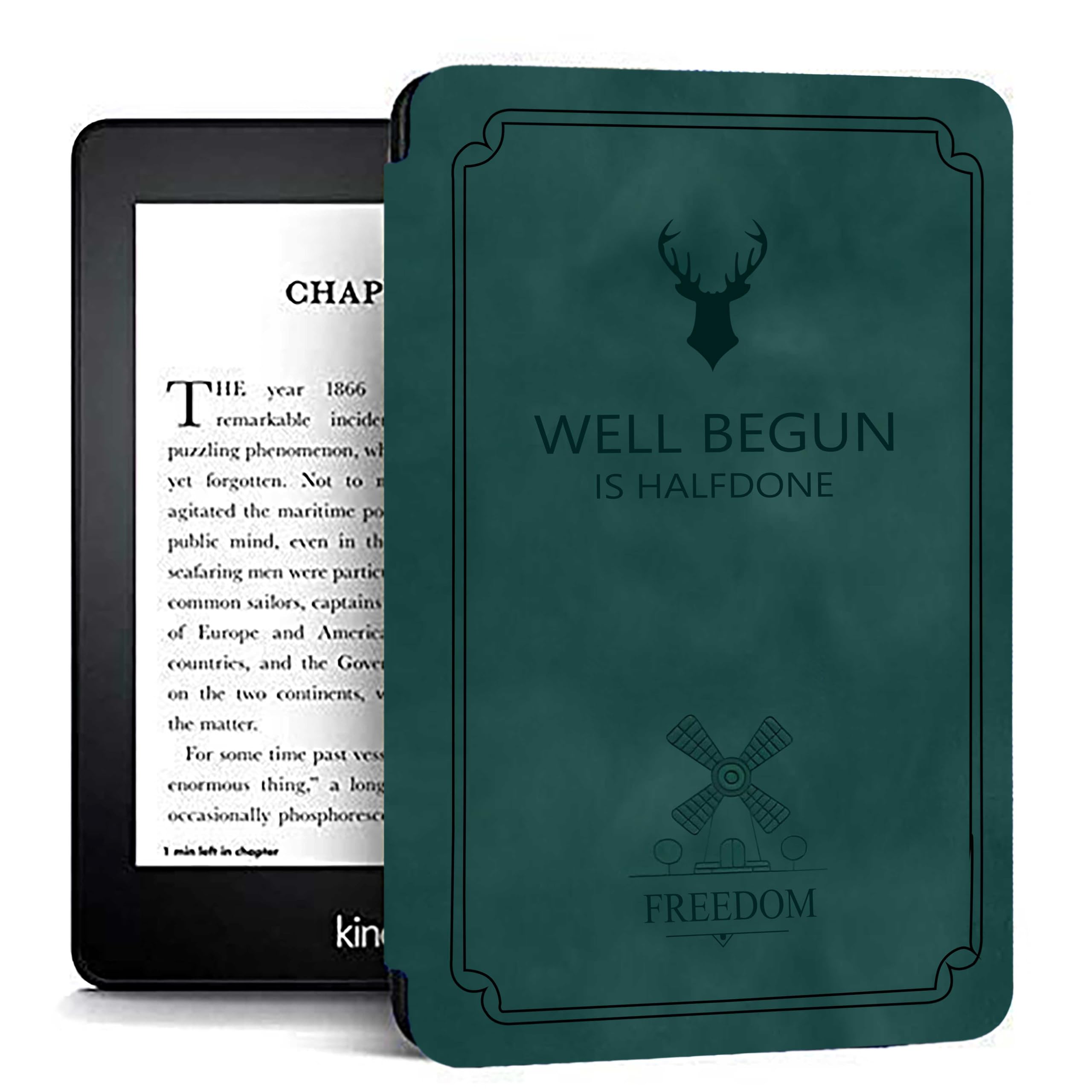 ProElite Case Cover for Kindle Paperwhite 12th Gen 7 inch Case, Smart Deer Flip case Cover for Amazon Kindle Paperwhite 12th Gen 7 inch Model, Dark Green