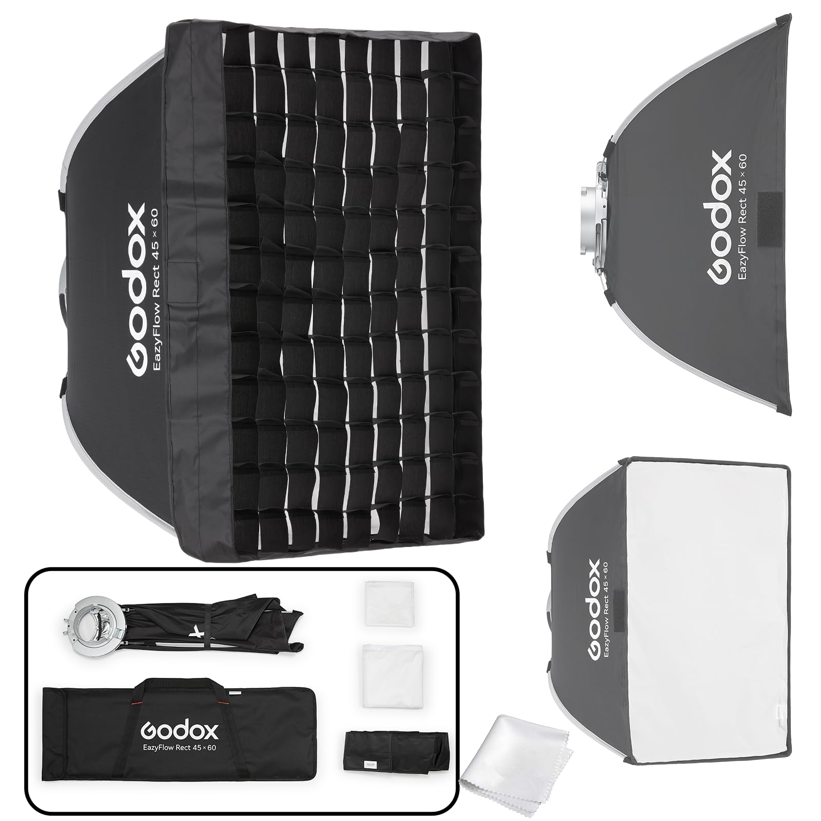 Godox EazyFlow Rect 45x60cm Softbox z Gridem i Mocowaniem Bowens