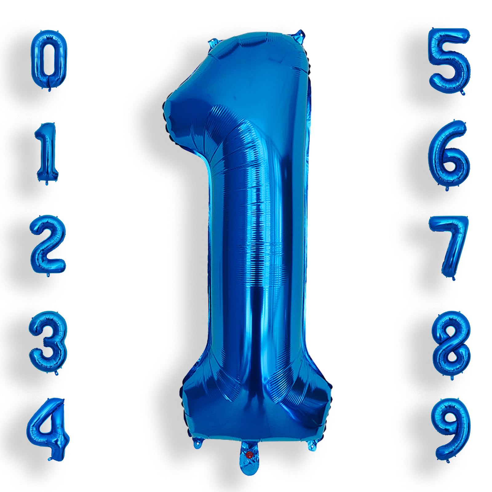 AULE 40 Inch 1 Blue Balloon Number Foil 0-9 Birthday Big Numbers