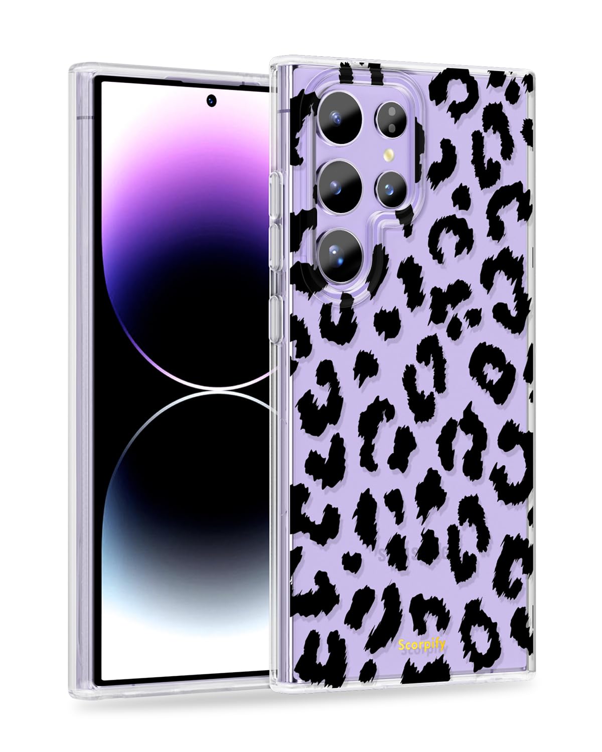 Coque Samsung S22 Ultra transparente SCORPIFY motif léopard antichoc - 8