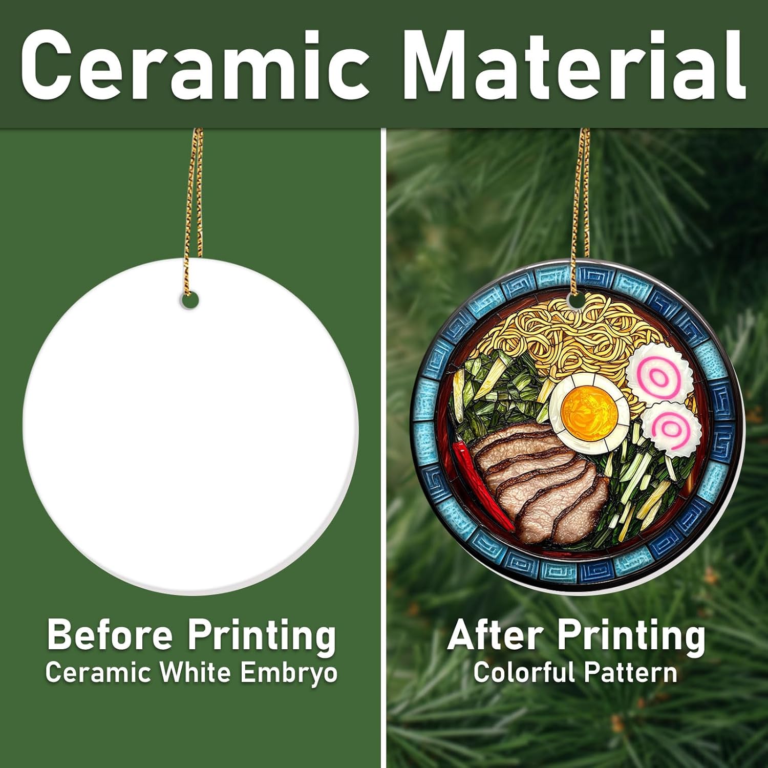 Ramen Lover Ornament 2025 – Japanese Noodle Bowl Christmas Ornament, Cute Foodie Xmas Tree Decoration and Fun - Image 3