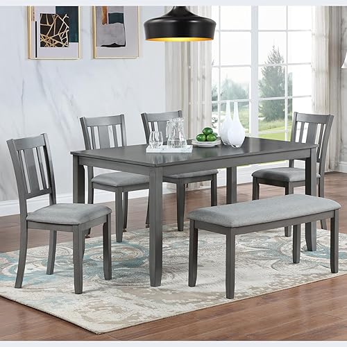 Miniatura 19 de KEIKI Juego de mesa de comedor de 5 piezas de alto mostrador con mesa cuadrada y 4 sillas tapizadas con respaldo en forma de X, para 4 personas,