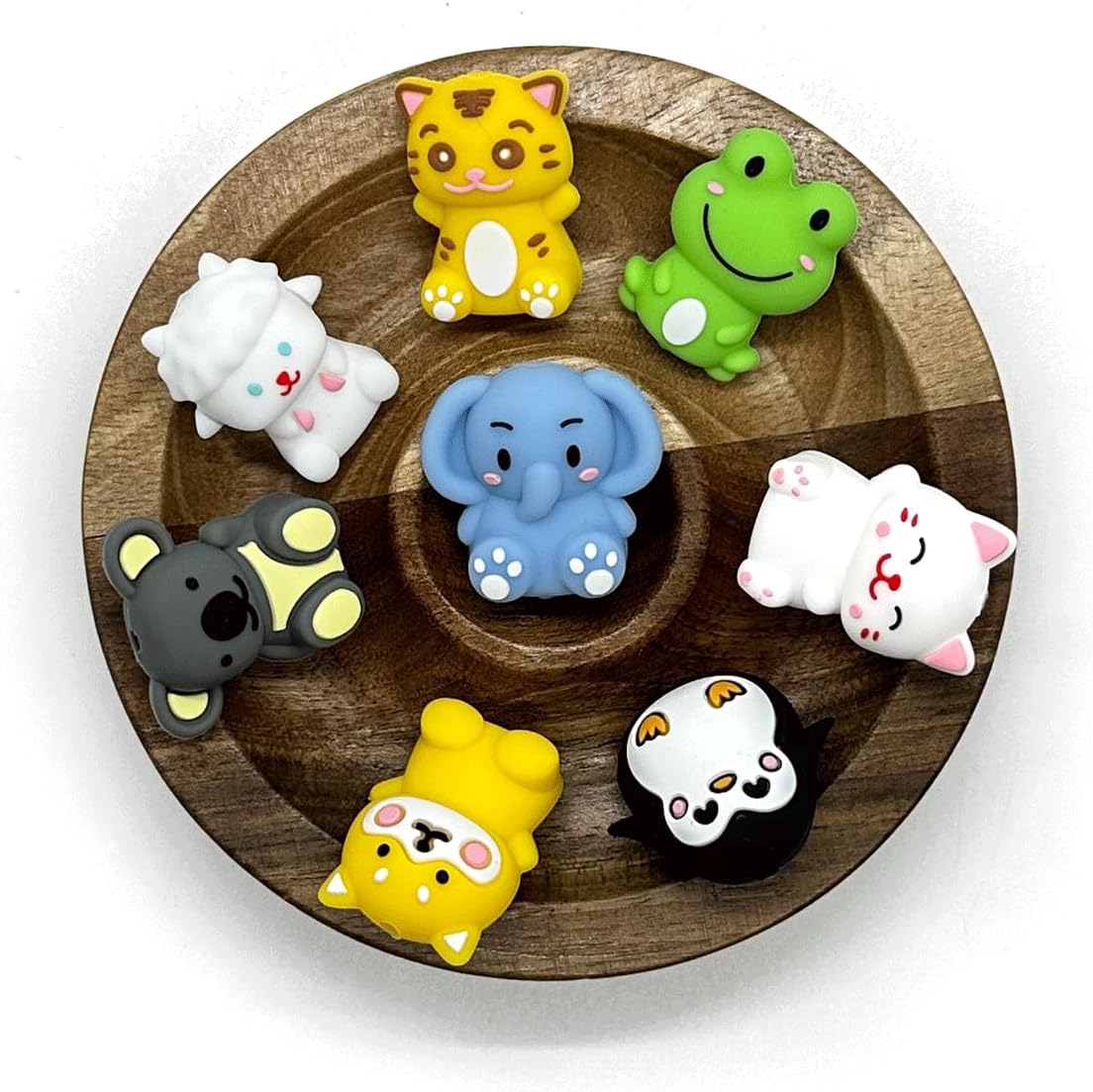 8PCS 3D Animals Silicone Beads, Tiger Koala Elephant Focal Beads, Silicone Bead for Keychain Making, Loose Beads Bulk for Pens DIY Handmade Crafts Necklace Bracelet Lanyard - Image 5