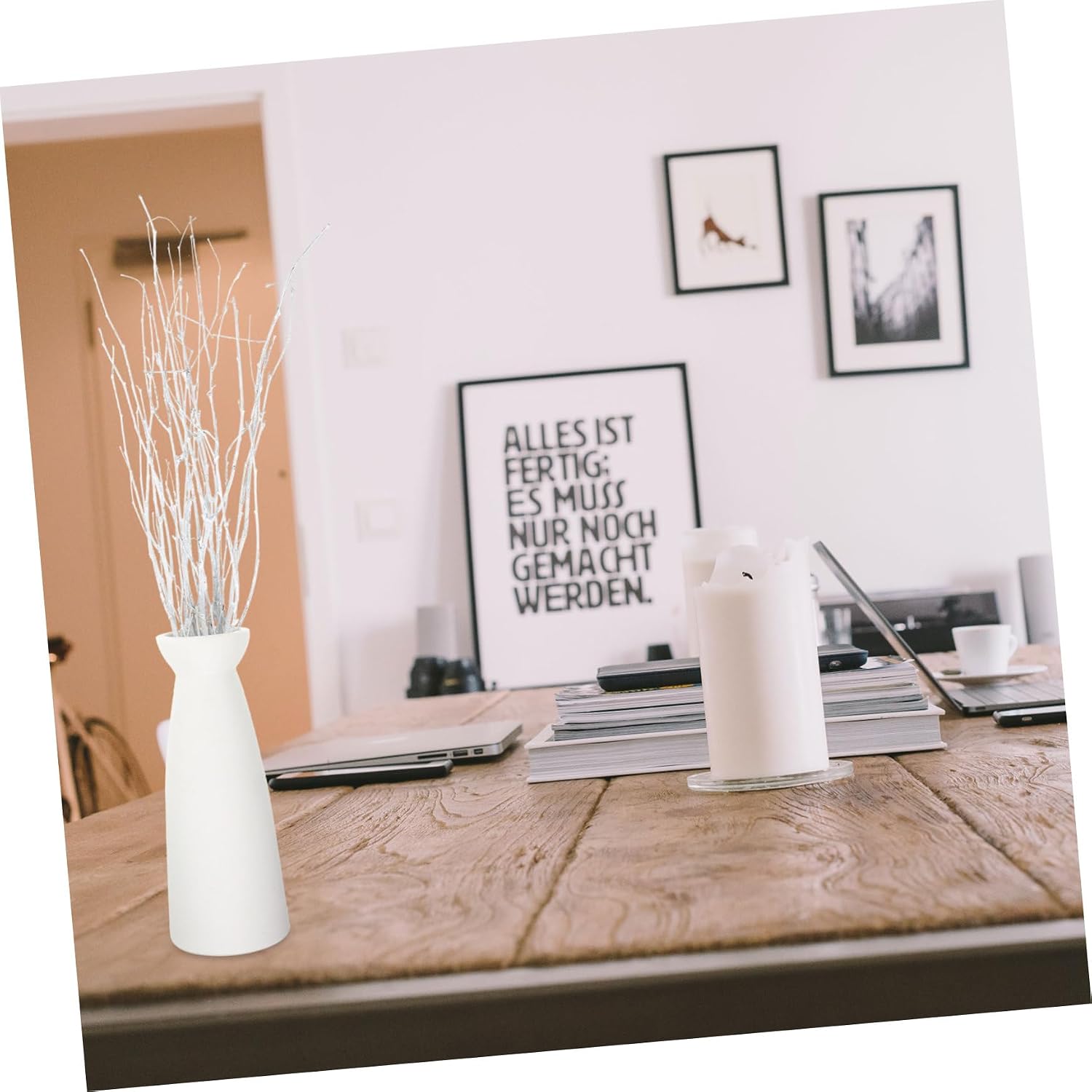 PRETYZOOM 10pcs Faux Tree Branches Birch Dried Decorations for Plant Home Office Decorations