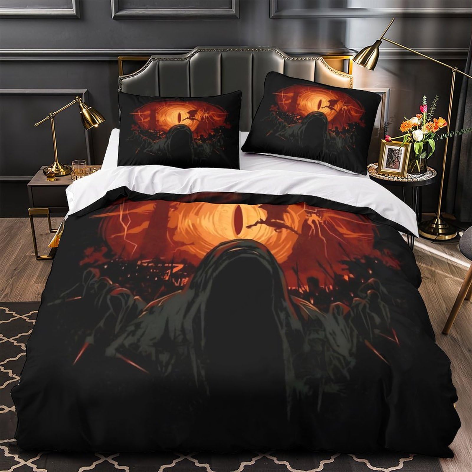 Dark Fantasy Art Quilt Cover 3D Print Extra Soft 3PCs Bed Linen Hidden Zipper Comforter Cover Premium Breathable for Adults Teens Women Kids Girls Boys Youth Double（200x200cm）