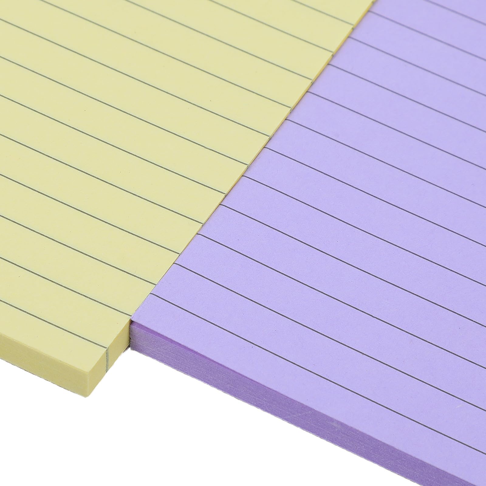 Zerodeko 24 fogli a righe staccabili per appunti, formato A7, colorati. | Blocco note tascabile da 5,12x3,15 pollici con righe larghe, ideale per insegnanti, studenti, impiegati e come foglio per