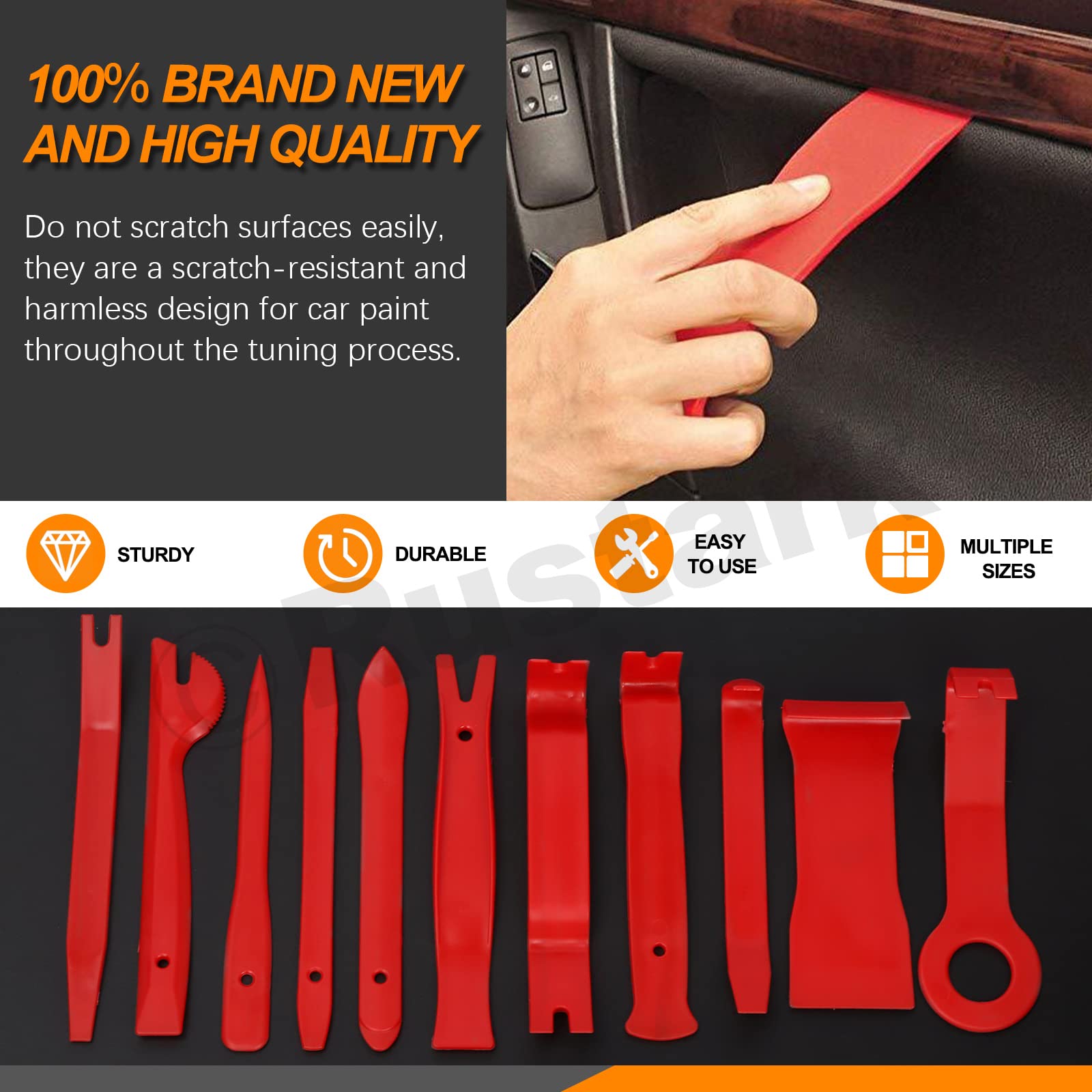 12-Piece Auto Trim Removal Tool Kit – Car Panel & Door Dashboard Pry Set