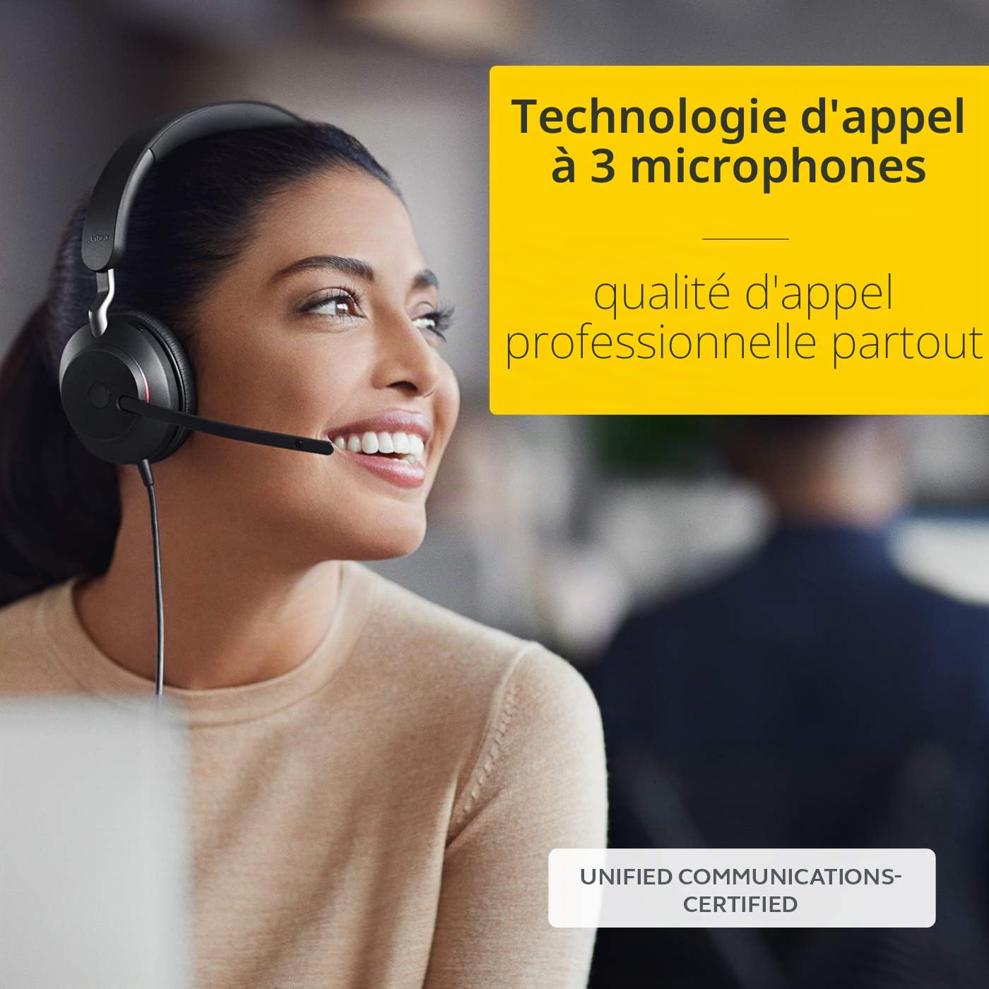 Jabra Evolve2 40 SE Casque stéréo Filaire antibruit avec Technologie d'appel à 3 micros et câble USB-A Fonctionne avec Toutes Les Plateformes de Communication unifiées telles Que Zoom et Google Meet