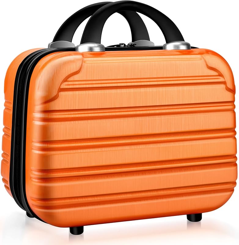 Maleta de maquiagem JZRTravel com casco rígido e organizador de cosméticos, 35,56 cm