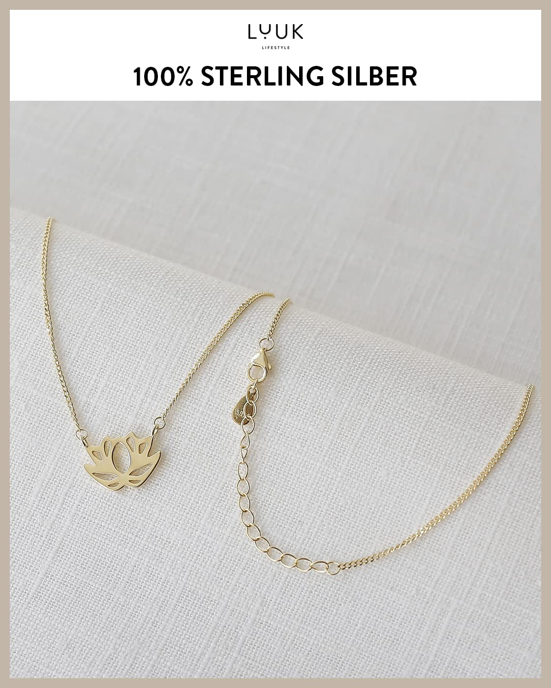 LUUK LIFESTYLE 925 Sterlingsilber Halskette mit Anhänger