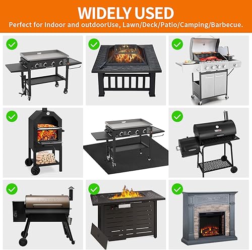 Miniatura 28 de Tapete para debajo de la parrilla, tapete de parrilla prémium para terraza, tapete para proteger la cubierta, tapete de barbacoa para debajo