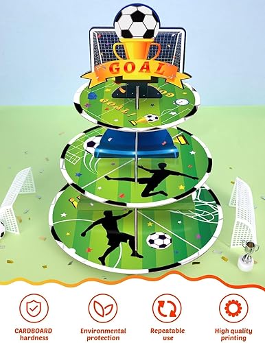 Vista 11 de Soporte para cupcakes de videojuegos – Suministros de fiesta de videojuegos para niños, jugadores, cumpleaños, 3 niveles, soporte para cupcakes