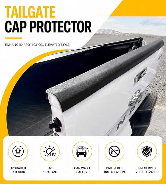 Tailgate Protector Cap compatible with Ford Ranger 2012-2022 T6 T7 T8