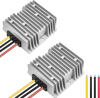 2PCS Converter DC 48V 36V to 12V 20A 240W Golf CART Converter Voltage Reducer Step Down Transformer Waterproof Automatic Step Down Voltage Regulator for Golf Cart Boat Truck LED Strip Light