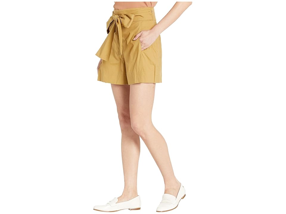 

J.Crew Tie-Waist Shorts in Cotton Poplin (Honey Brown) Women's Shorts