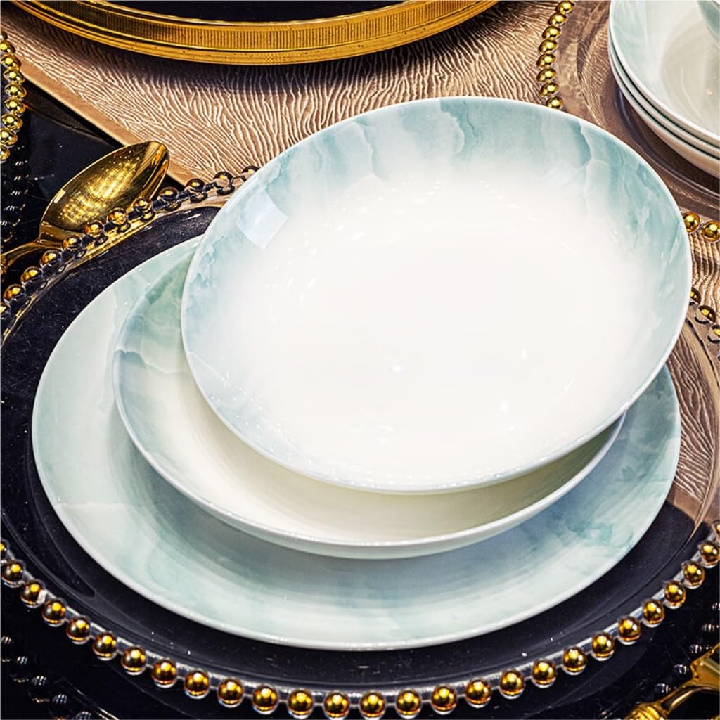 Taca Na Owoce Domowy Talerz Obiadowy, Talerz Z Porcelany Kości, Ceramiczny Talerz, Naczynia Do Kuchni Głęboki Koszyk Owocowy (A-200 cm)