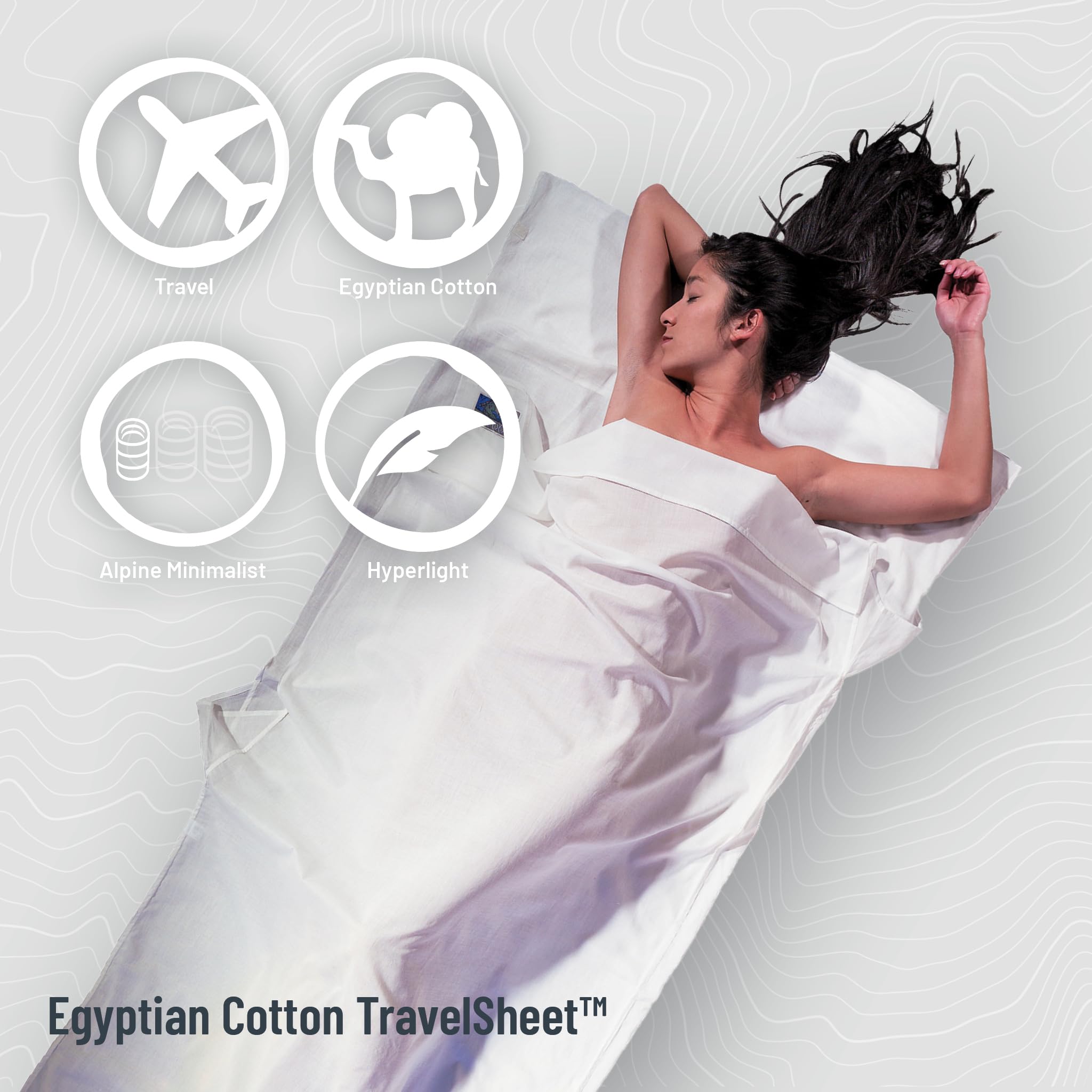 Cocoon TravelSheet - Drap de sac - Egyptian Cotton bleu/Bleu pétrole 2016 sac de couchage, Tuareg/Laguna, M