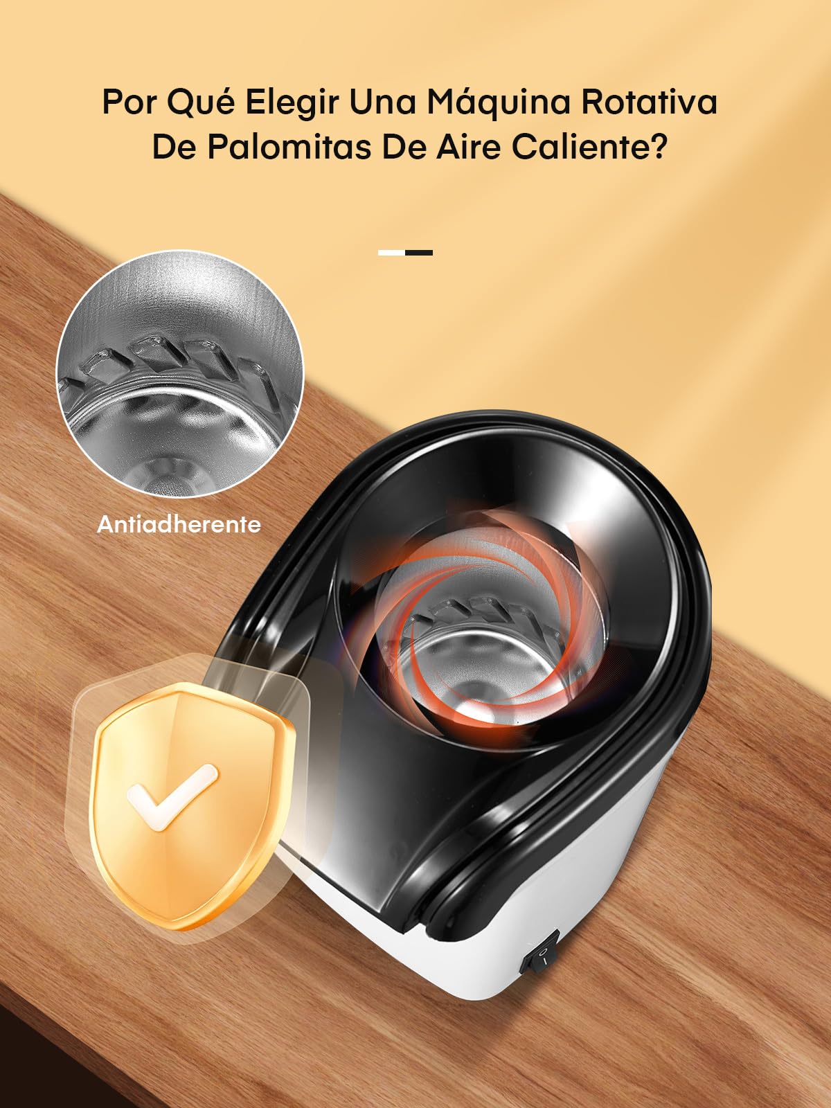 HOUSNAT Palomitero, 1200W Máquina Eléctrica de Palomitas con Aire Caliente, Palomitas de Maíz listas en 2 Minutos, para Fiesta, Noche de Película, Partido de Fútbol, Blanco