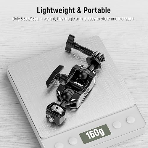 Miniatura 5 de NEEWER Soporte de brazo mágico para Hero 12 11 10 Osmo Action 4 3 One X3 GO3, adaptador de brazo articulado con tornillo de 14 pulgadas para montaje
