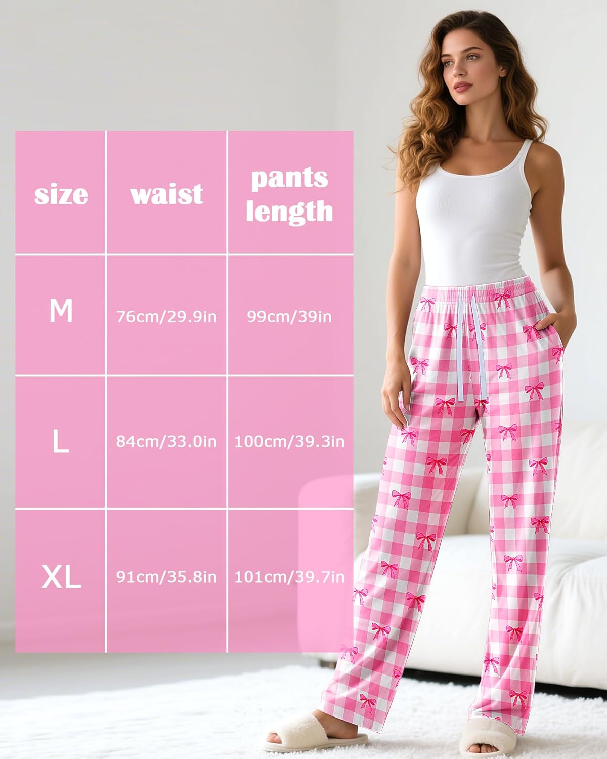 Pajama Pants Women Soft Comfy Casual Long Pj Bottoms Cute Blue Star Lounge Sleep Pants with Pockets & Drawstring - Image 6