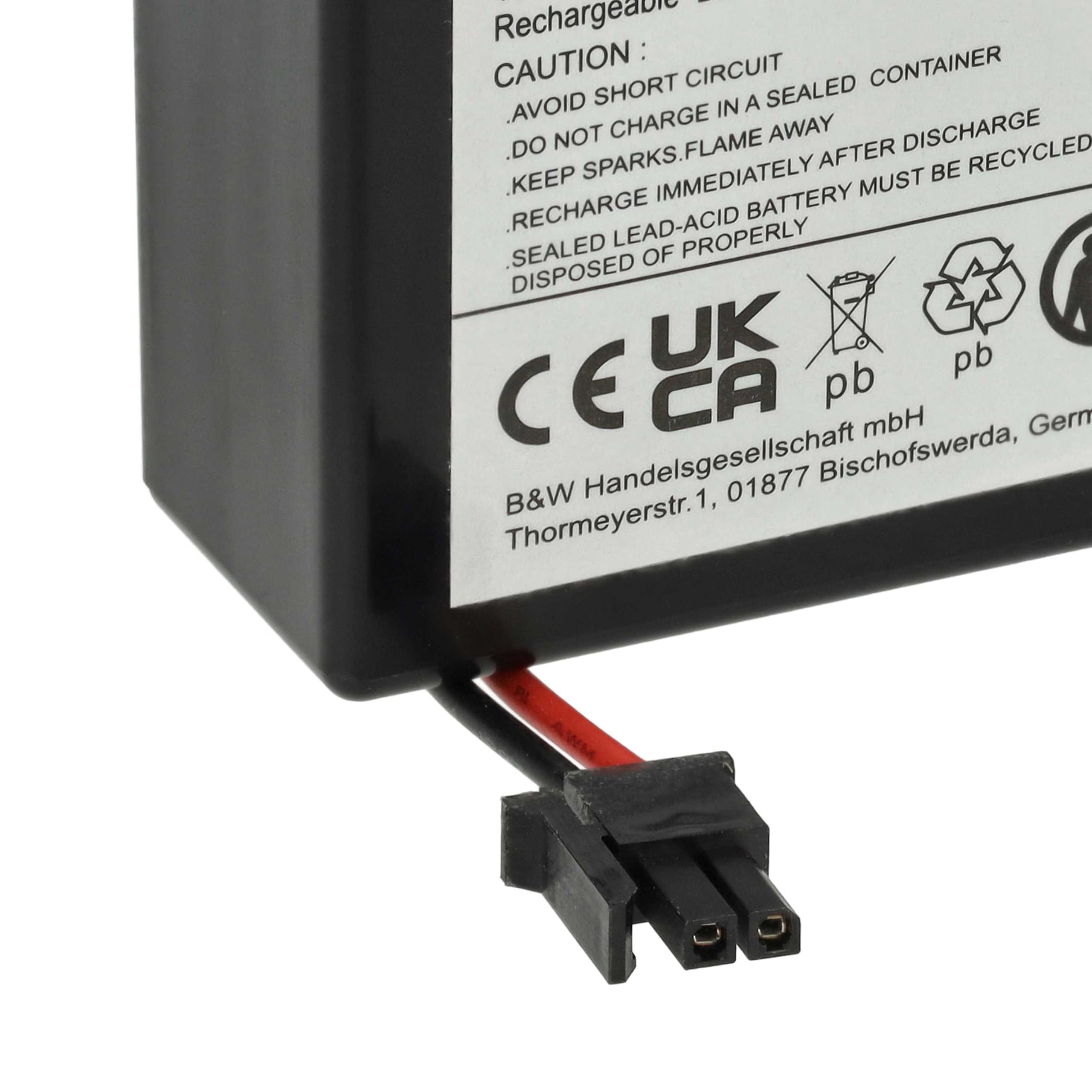 vhbw 4x Batteria sostituisce Powersonic PS-1208 per (800mAh, 12V, AGM, connettore AMP)