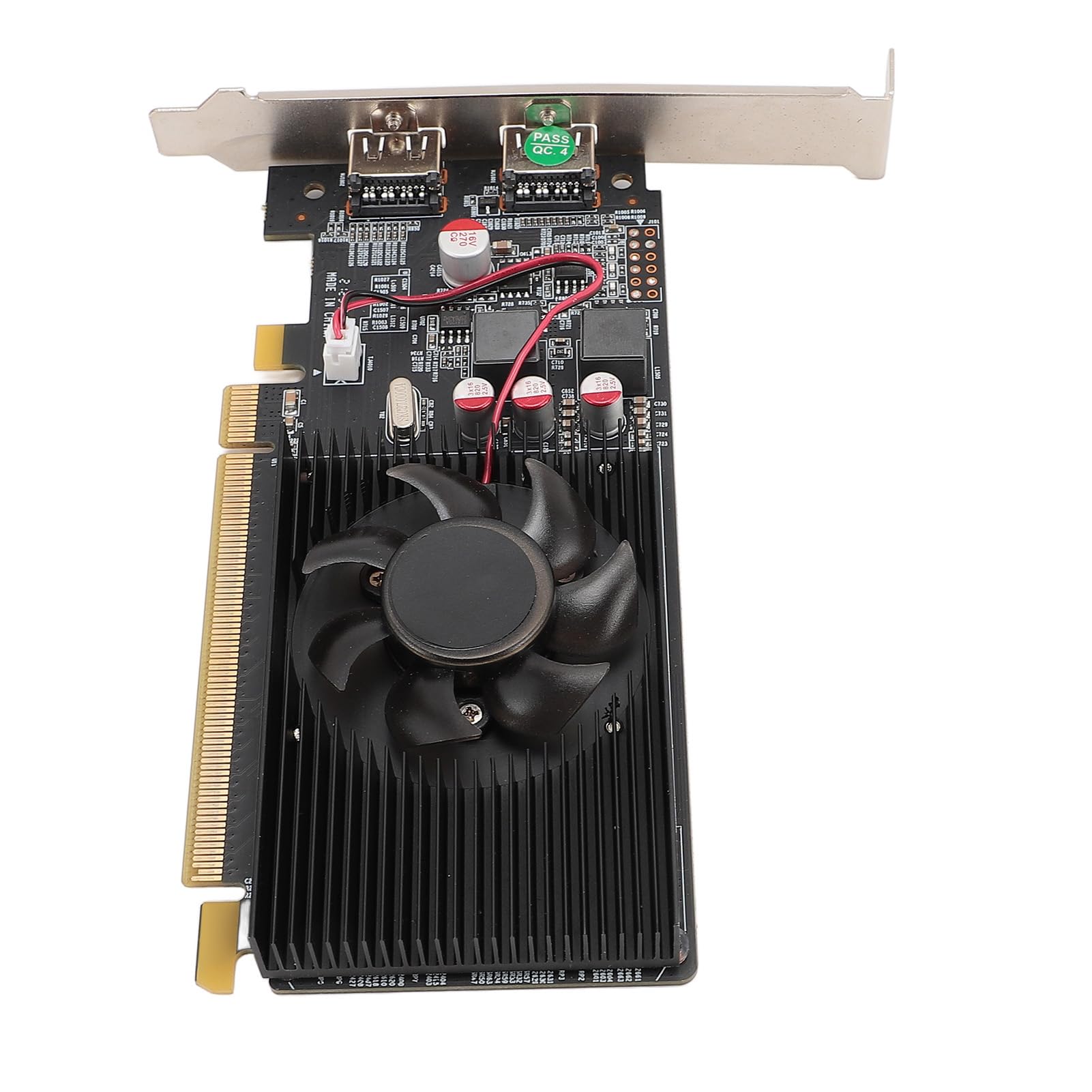 Tarjeta Gráfica para PC Slim 2GB DDR3 Ventilador único 64bit 650MHz 533MHz PCI Express 2.0 X 16 30W Tarjeta Gráfica para Computadora