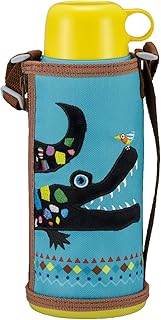 タイガー魔法瓶(TIGER) タイガー 水筒 800ml 直飲み コップ 付 2WAY ステンレス ボトル ポーチ付き サハラ コロボックル ワニ MBR-C08GAW