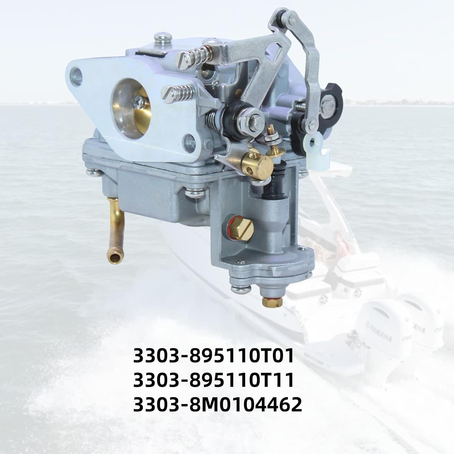 Boat Carburetor Fit for Mercury Mariner Mercruiser 8HP 9.9HP 4-Stroke Outboard Engine Replaces 3303-895110T01 3303-895110T11 3303-8M0104462 1300-8M0167272