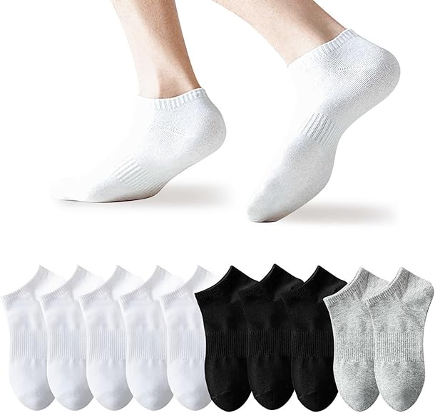 Amazon | [GLORY.shop] メンズ ソックス 10足 セット 天然 綿 脱げない 