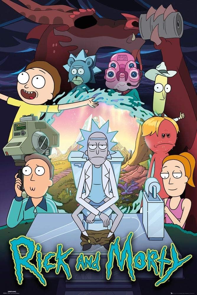 iPosters Rick & Morty Season 4 Maxi Poster 91.5 x 61 cm 36 x 24 Inches