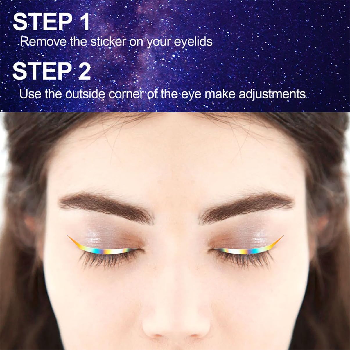 Beavorty 20juegos Eyeliner Stickers Autoadhesivos Para Maquillaje Diseño Para Fiestas Cosplay y Uso Diario