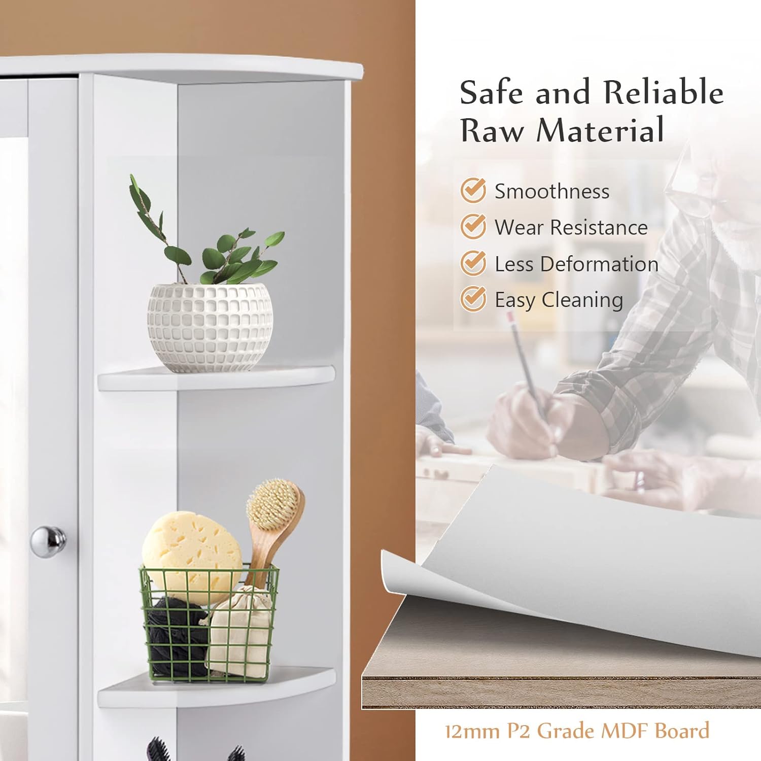 LOKO Bathroom Medicine Cabinet with Mirror, Bathroom Mirror Cabinet with 6-Position Adjustable Shelf, Bathroom Wall Cabinet with Single Mirror Door, 23.5 x 6.5 x 28 inches (White)