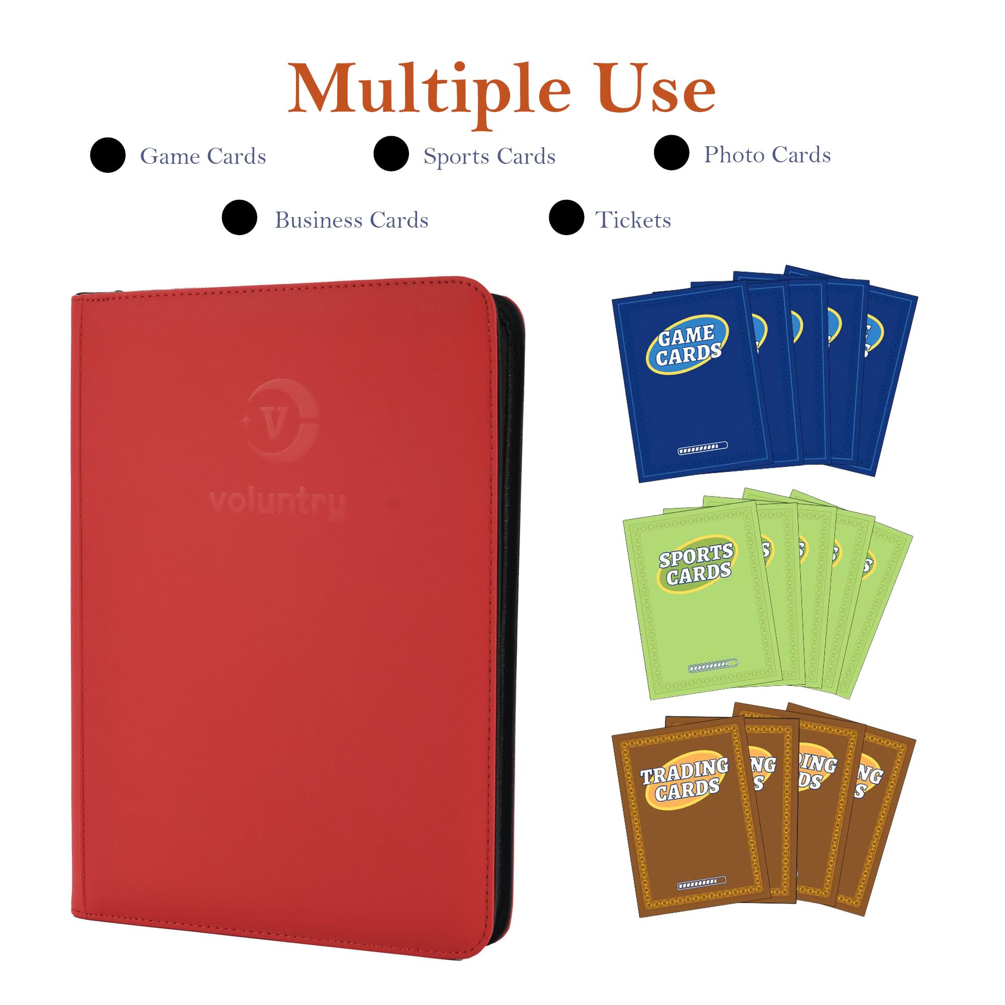 Carpeta superior con cremallera de 360 bolsillos, piel sintética de alta calidad, 9 bolsillos, 20 páginas, impermeable, álbum de tarjetas coleccionables para Pokemon/MTG/Yu-Gi-Oh/tarjetas