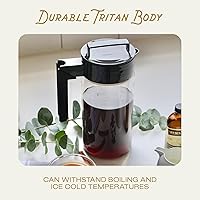 Vista 2 de Takeya Cafetera de café frío Tritan - Jarra hermética con tapa sin fugas - Elaborador de café frío sin BPA con mango de silicona - Jarra apta