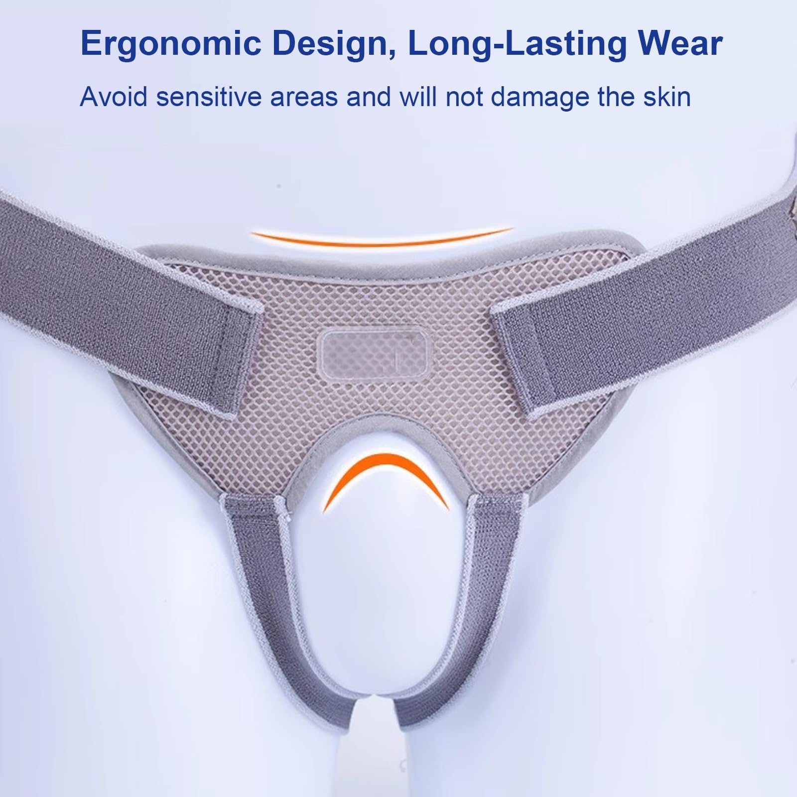 Cintura Ernia Inguinale Uomo e Donna, Cinto Ernia Inguinale per Singola/Doppia, Cinghia Regolabile in Vita con 4 Cuscinetti di Compressione Rimovibili, Materiale Traspirante(M)