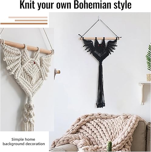 Miniatura 2 de VIVIANYO HD Macetas colgantes de macramé en forma de murciélago para plantas de interior, hechas a mano, cuerda de algodón tejida a mano, maceta y