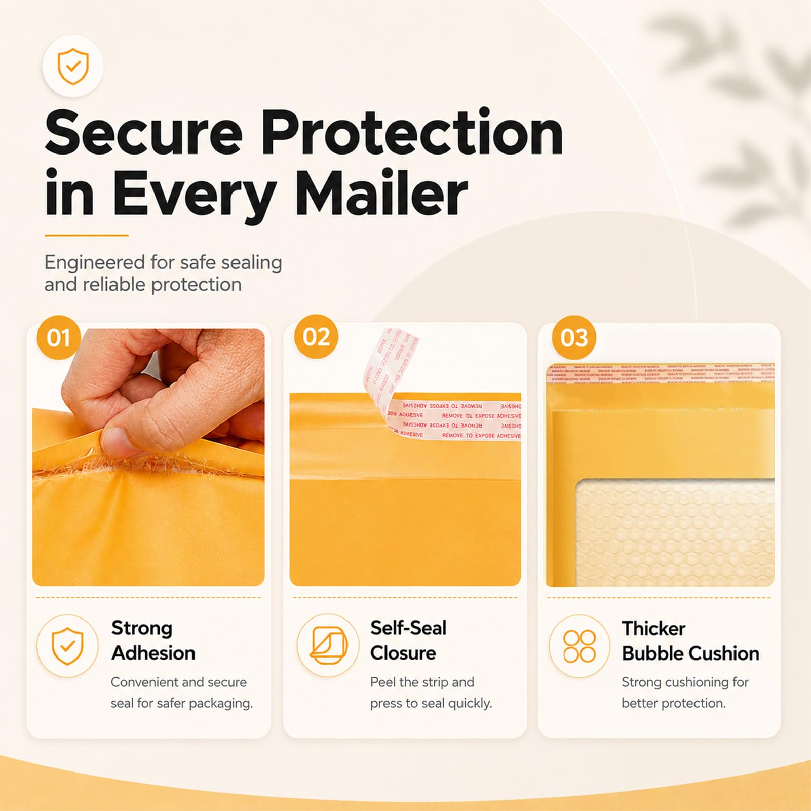 Switory 50pc A5 15,3cmx26,9cm Kraft Bubble Mailers Sobres Acolchados Autoadhesivos para Embalaje de Oro