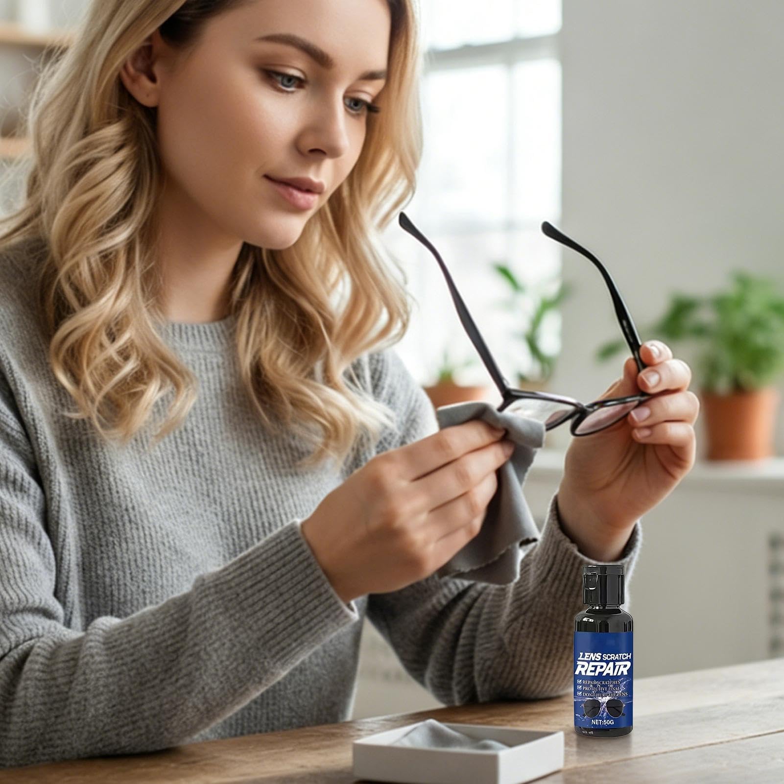 Rimuovi Occhiali Liquido Detergente Profondo 50g | Liquido Riempitivo Per Ottiche per Restauro Protezione Cura e Manutenzione a Casa a Scuola e nei Viaggi Quotidiani